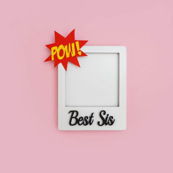 Personalized Best Sibling Fridge Magnet with Photo - Zwende