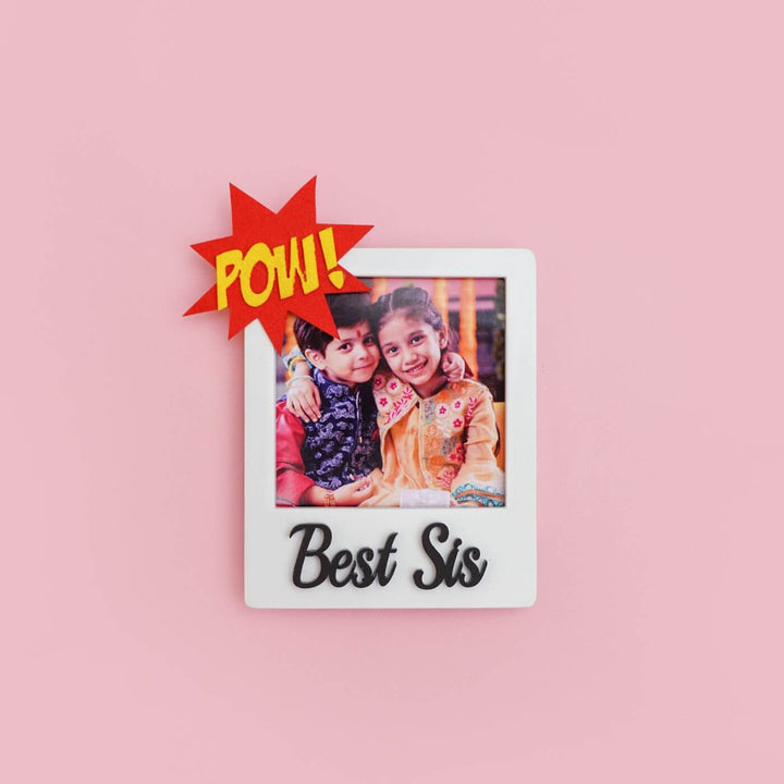 Personalized Best Sibling Fridge Magnet with Photo