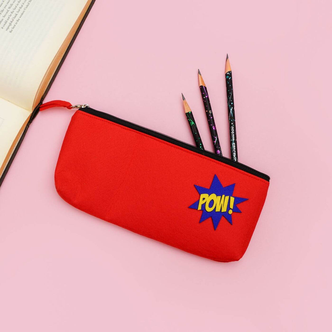 Kids Rakhi Hamper With Pouch And Fridge Magnet 6 - Pouch with Pencils