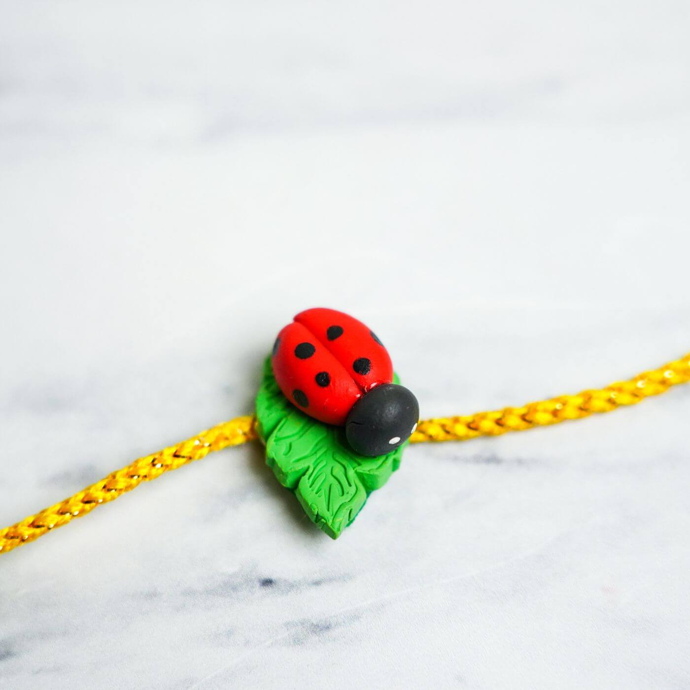Buy Handmade Porcelain Clay Themed Rakhi With Roli Chawal Online On Zwende