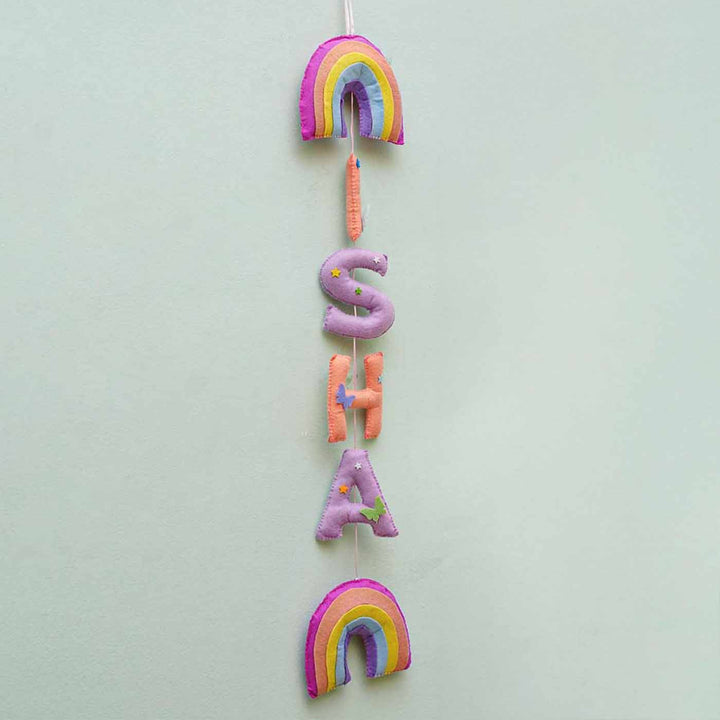 Personalized Handmade Rainbow Vertical Felt Bunting for Kids