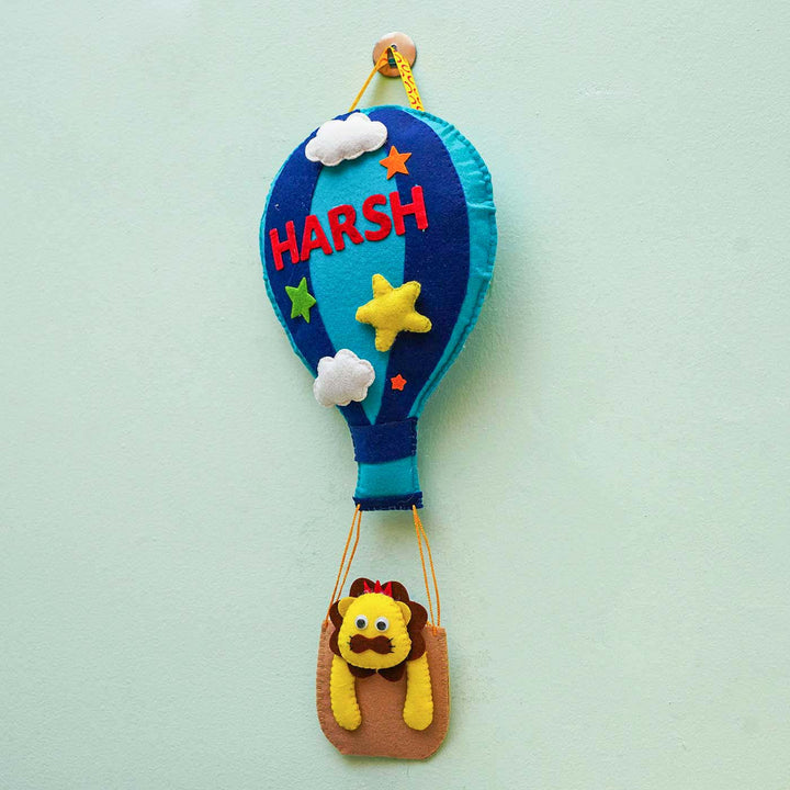 Personalized Handmade Hot Air Ballon Felt Name Plate
