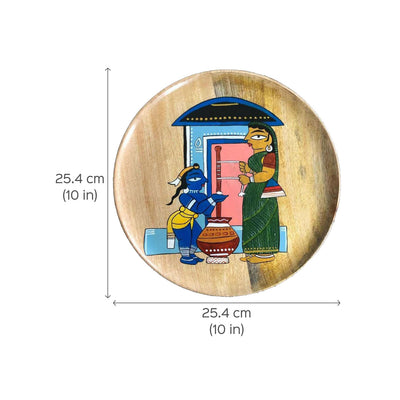 Handpainted Mango Wood Wall Plate