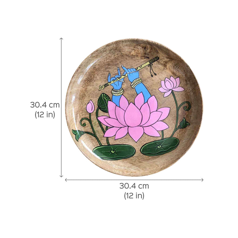 Handpainted Mango Wood Wall Plate
