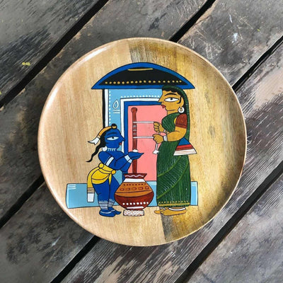 Handpainted Mango Wood Wall Plate
