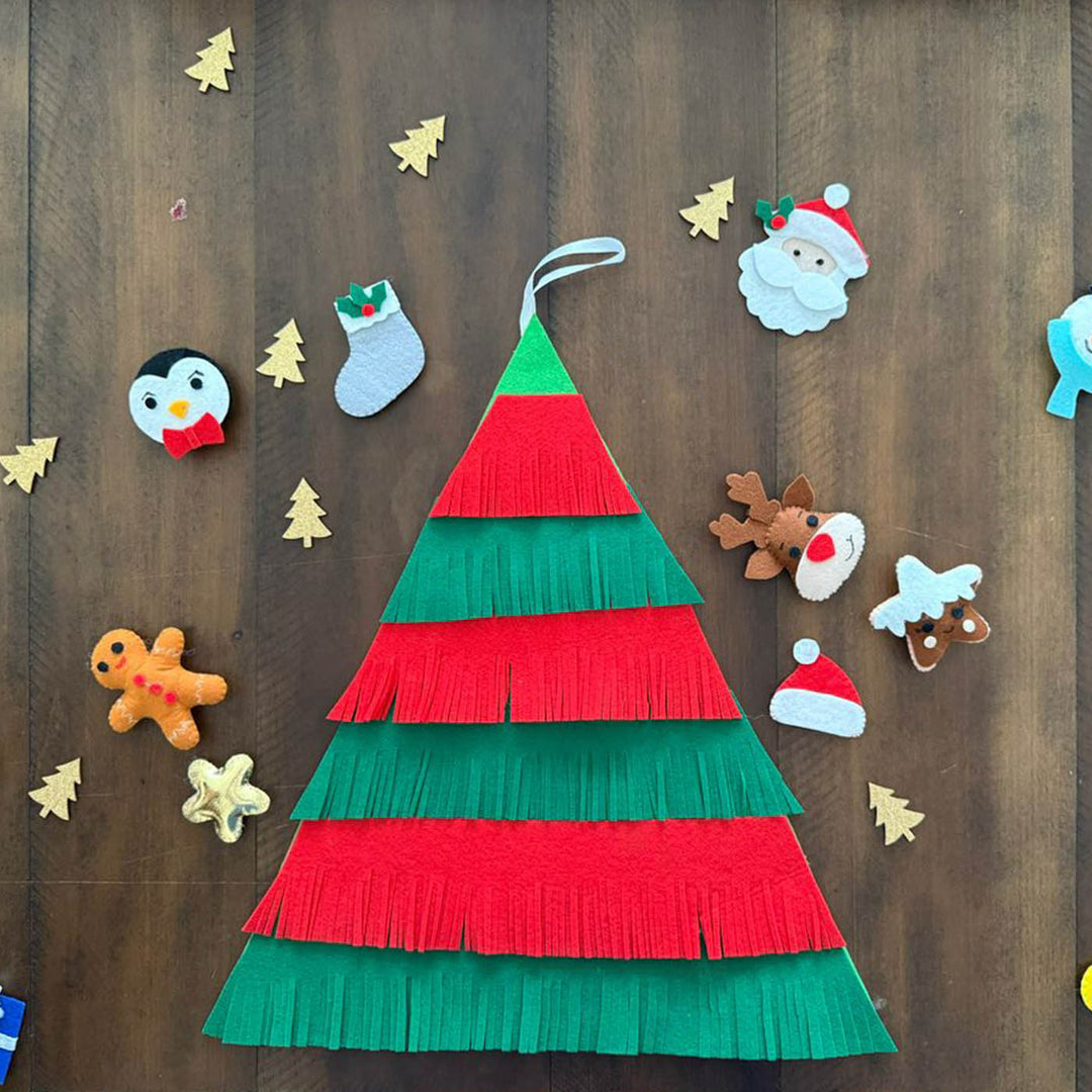 1 Tree And 23 Elements | DIY Felt Ornament Tree Set