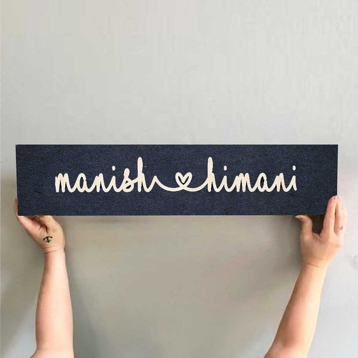 Minimalist 3D Wooden Nameplate for House