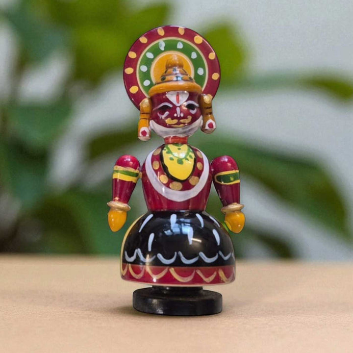 Hand-painted Kathakali Channapatna Figurine