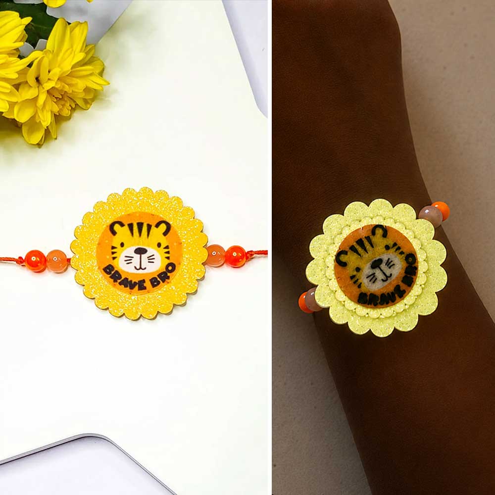 Brave bro Tiger rakhi- Glow in the dark
