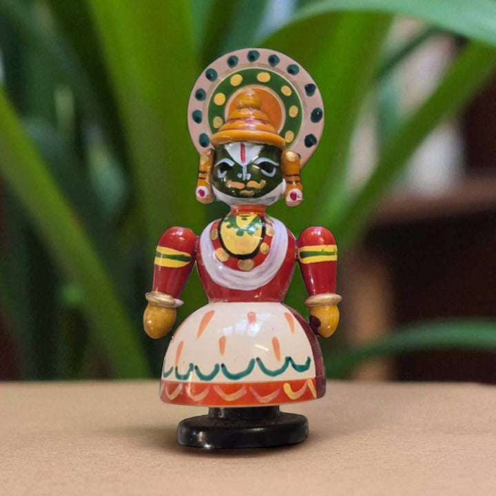 Hand-painted Kathakali Channapatna Figurine