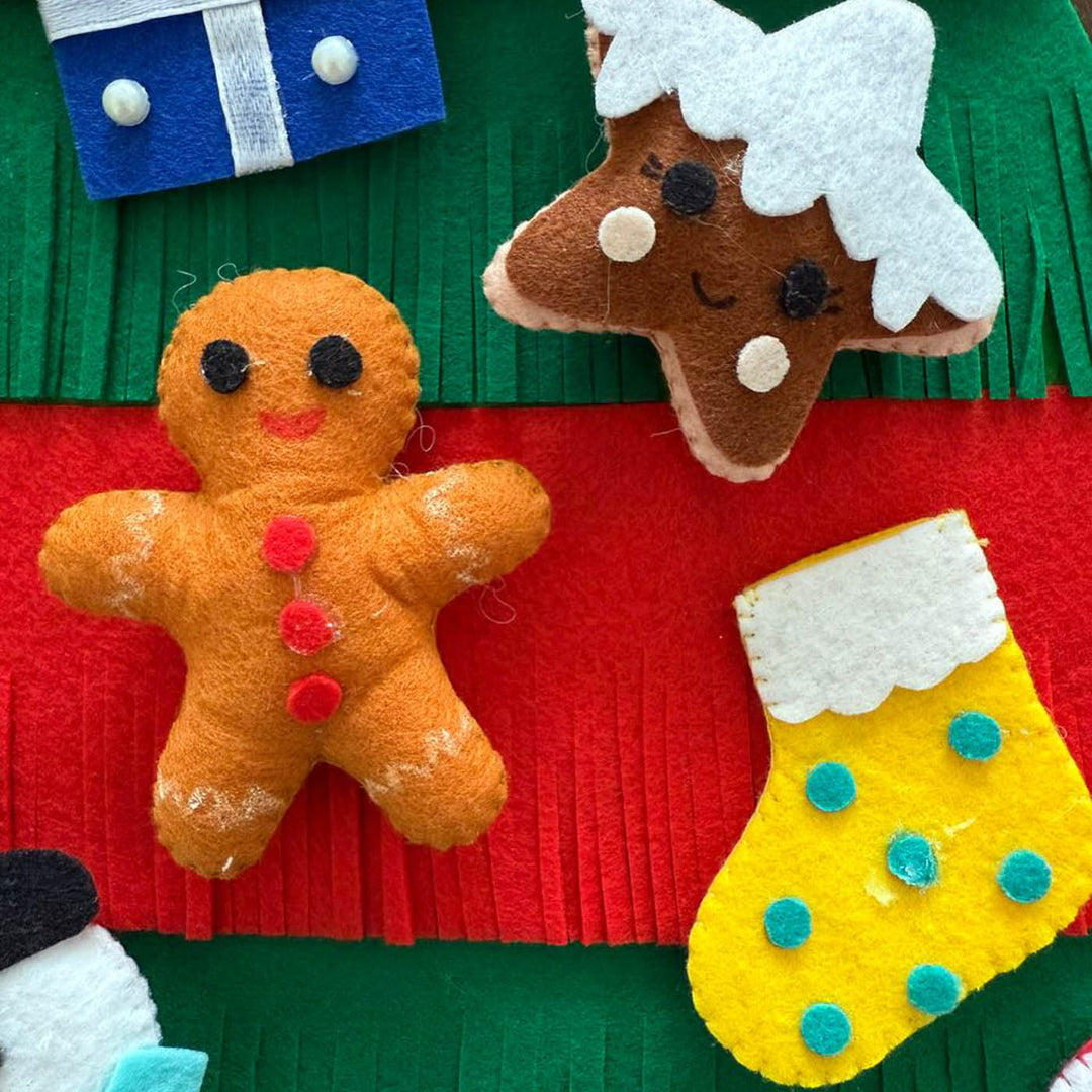 1 Tree And 23 Elements | DIY Felt Ornament Tree Set