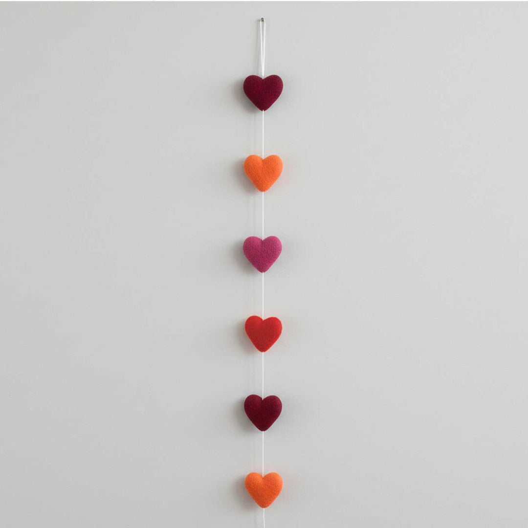 Handmade Multicolor Hearts Felt Garland/Hanging
