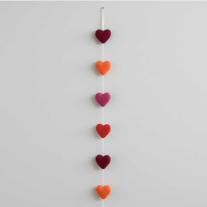 Handmade Multicolor Hearts Felt Garland/Hanging