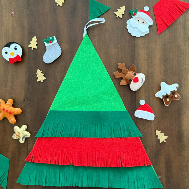 1 Tree And 23 Elements | DIY Felt Ornament Tree Set