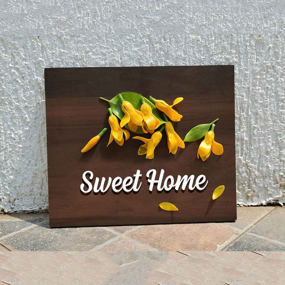 Handcrafted Personalized Sonchafa Wooden Rectangle Nameplate