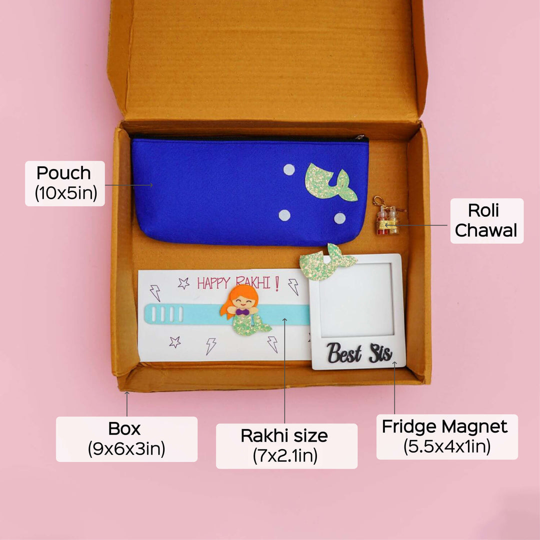 Kid's Rakhi Hamper with Pouch and Fridge Magnet