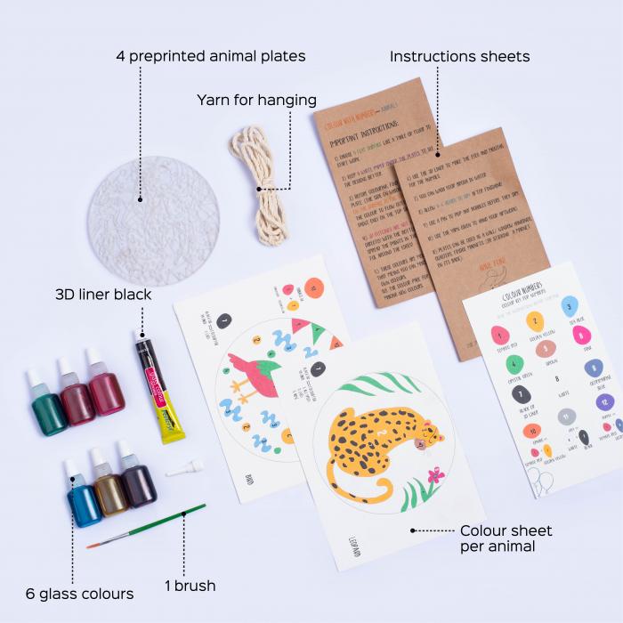 Paint By Number - All Inclusive DIY Kit With Acrylic Sheet Plates