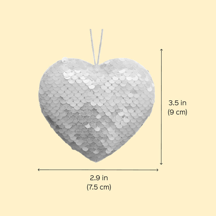 Handmade Sequin Heart Ornament For Christmas Decoration