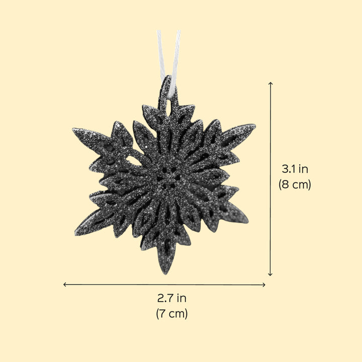 Handmade Blue Snowflake MDF Wood Ornament For Christmas Decoration