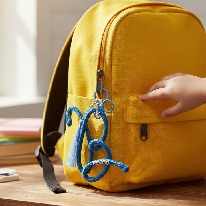 Personalized Knitted Wire Alphabet Key Chain/Bag Charm