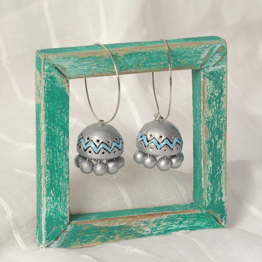 Handmade Silver Fusion Terracotta Earrings