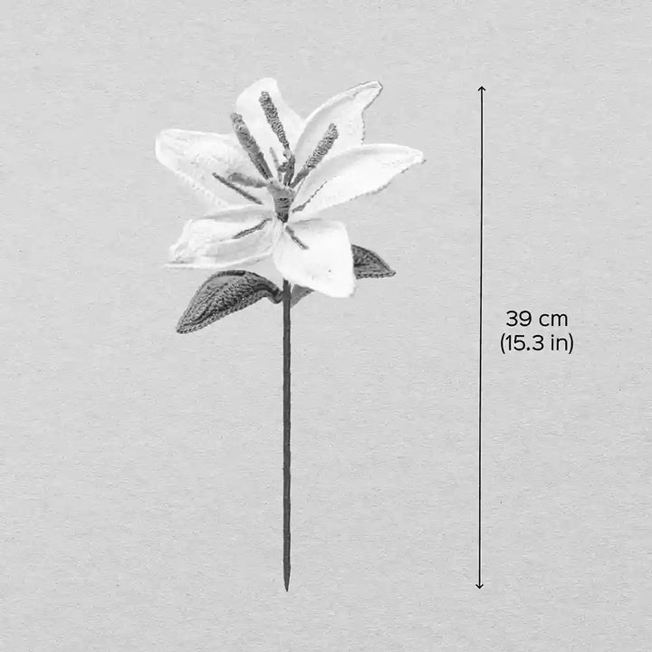 Handmade Crochet Lily Cotton Flower Stick | Pack Of 1