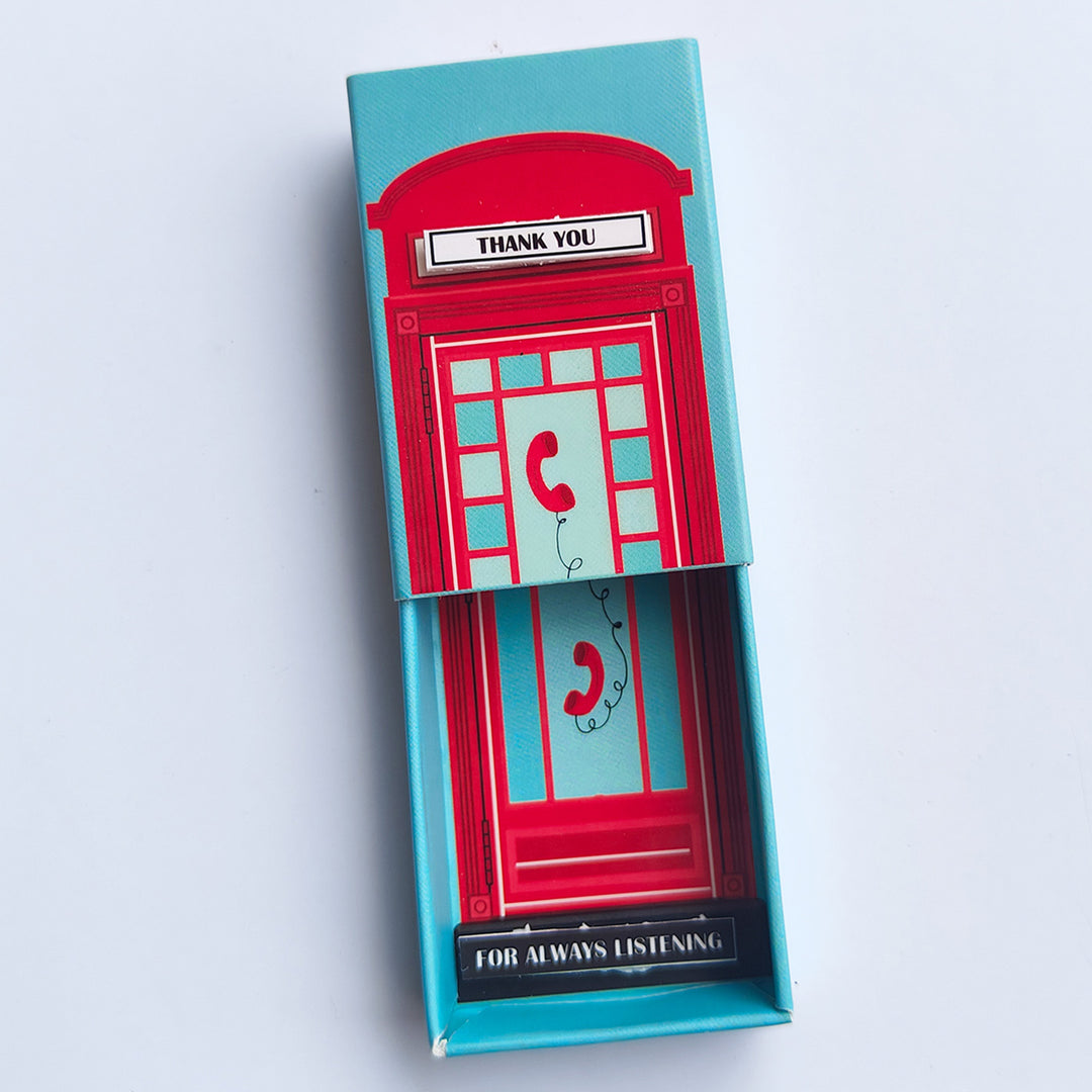 Handmade Telephone Booth Paper Fridge Magnet