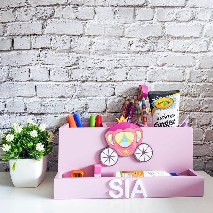 Personalized Wooden Stationery Stand For Kids - Zwende