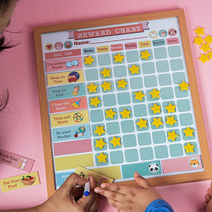 Habits & Achievements Wooden Reward Chart For Kids