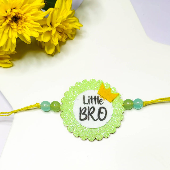 Little Sister Rakhiglow In The Dark - Front View with Flowers Background