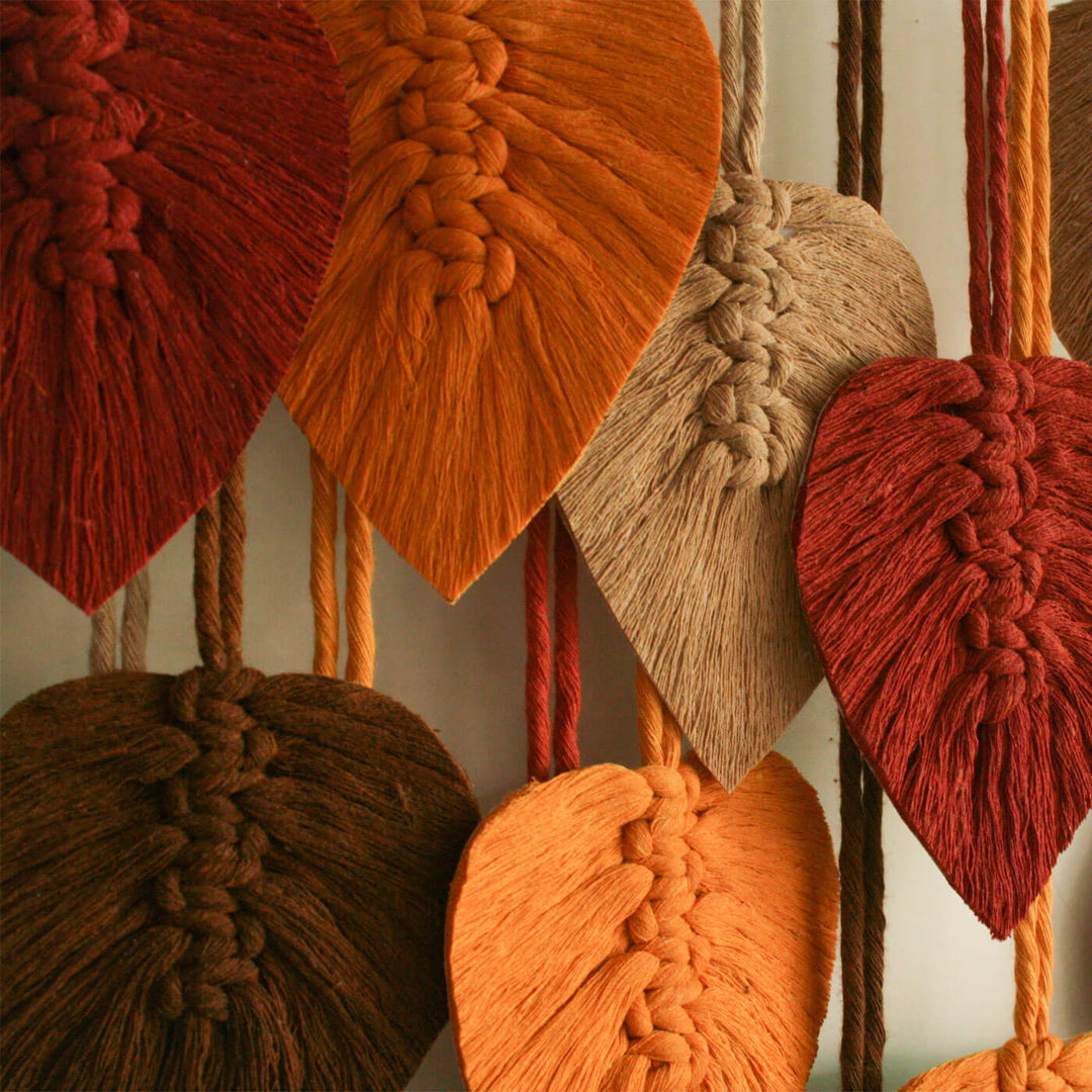 Handcrafted Macrame Leaf Wall Hanging