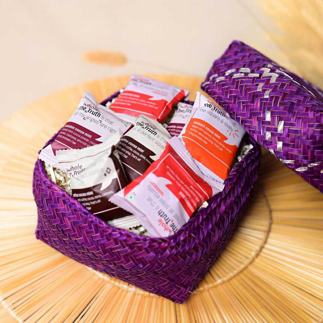 Handmade Weaving Zig - Zag Pattern Shitalpati Gift Box | Set Of 2