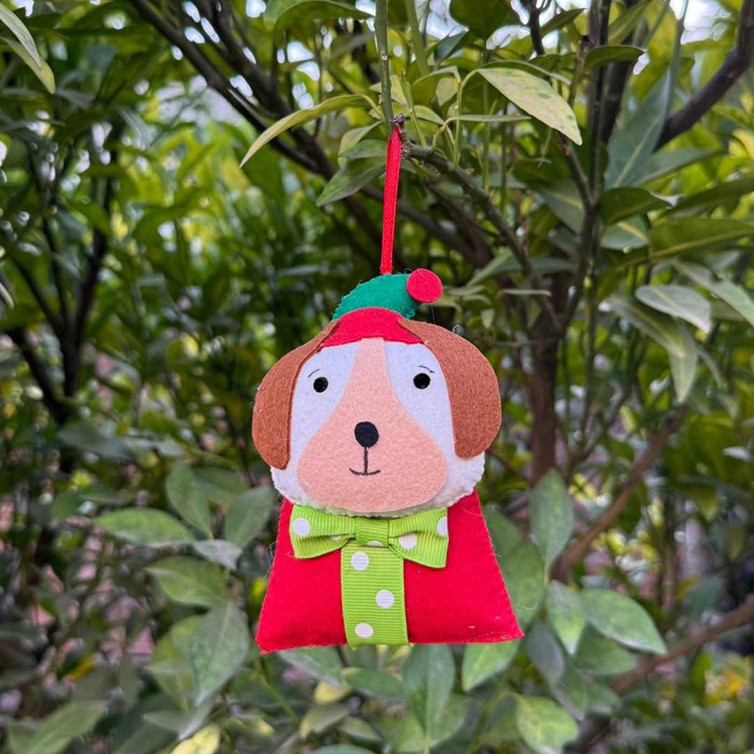 3 Pc | Personalized Felt Dog Christmas Ornament