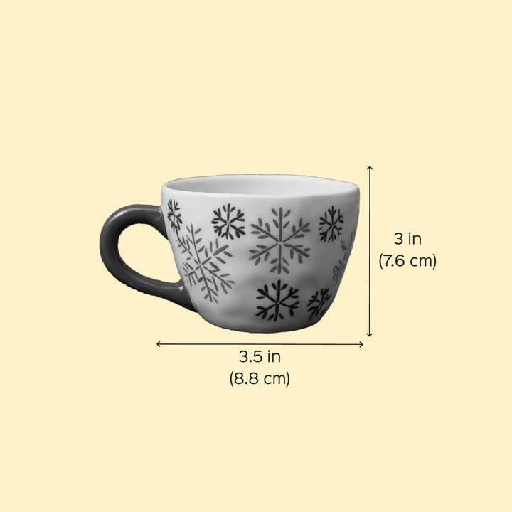 Handmade Frosty Snowflake Ceramic Mug | Secret Santa Gift Ideas