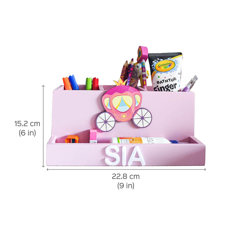 Personalized Wooden Stationery Stand For Kids - Zwende