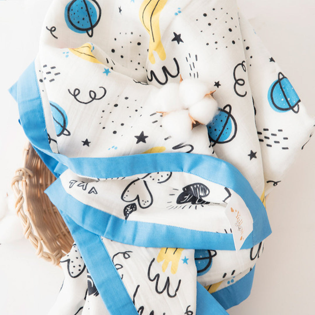Personalized Reversible Doodle Hearts Kids Dohar | 0-4 Years