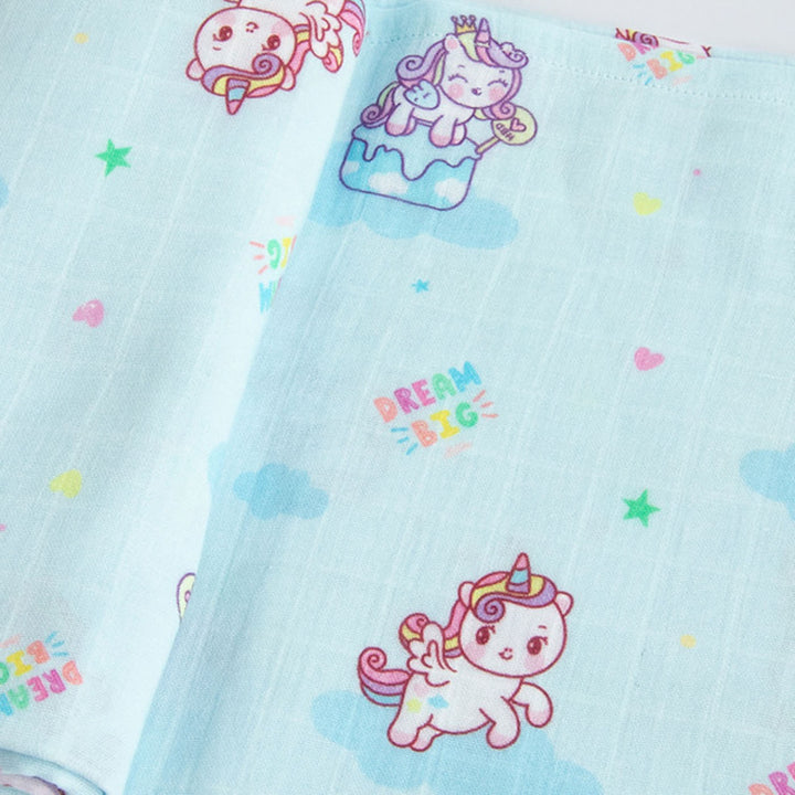Personalized Reversible Unicorn Dreams Kids Dohar | 0-4 Years