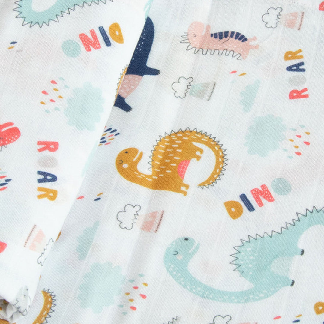 Personalized Reversible Dino Friend Kids Dohar | 0-4 Years