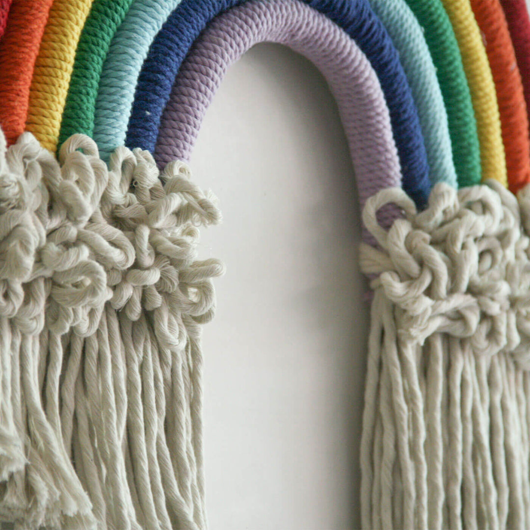 Handcrafted Macrame Rainbow Wall Hanging