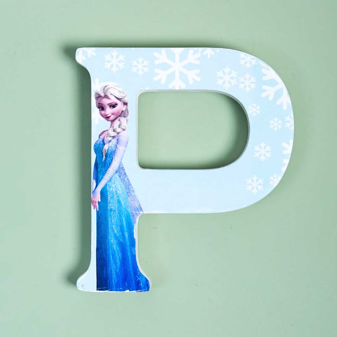 Handmade Frozen Princess Theme MDF Wood 3D Wall Letter For Kids - P