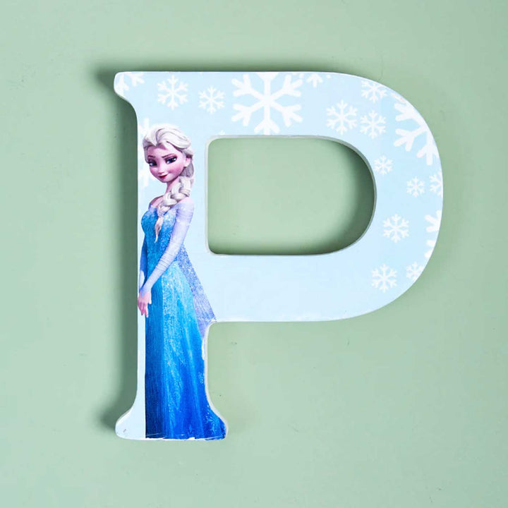 Handmade Frozen Princess Theme MDF Wood 3D Wall Letter For Kids - P