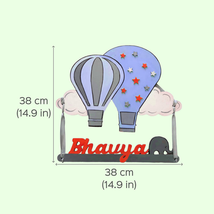 Hot Air Balloon Theme Kids Nameplate
