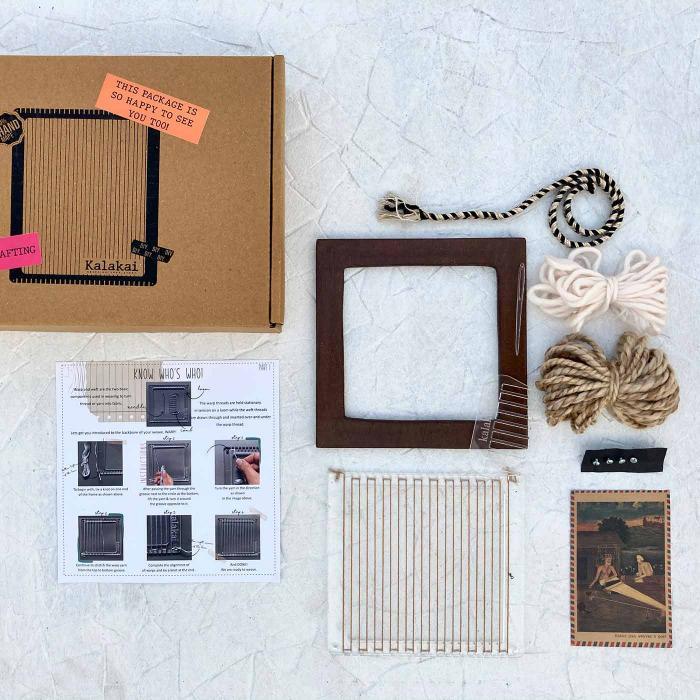 Square Wooden Frame DIY Weaving Kit