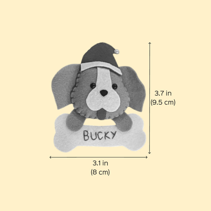 Personalized Handmade Dog Theme Felt Christmas Ornament
