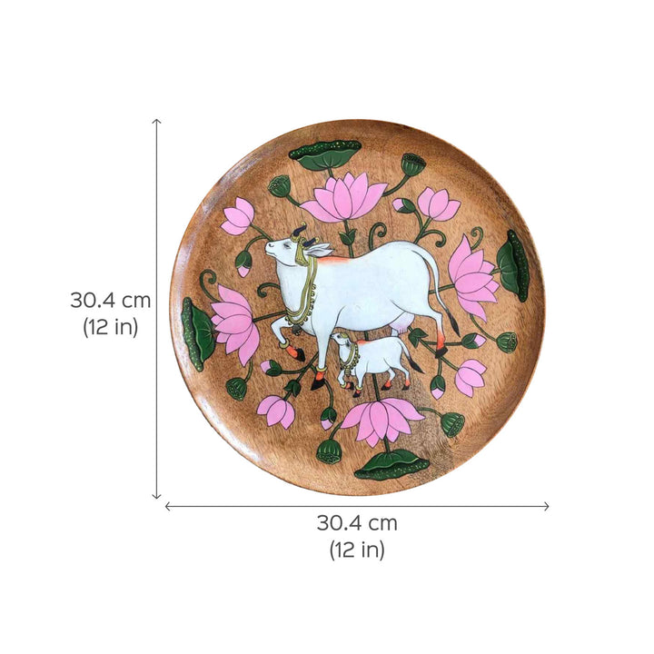 Handpainted Mango Wood Wall Plate