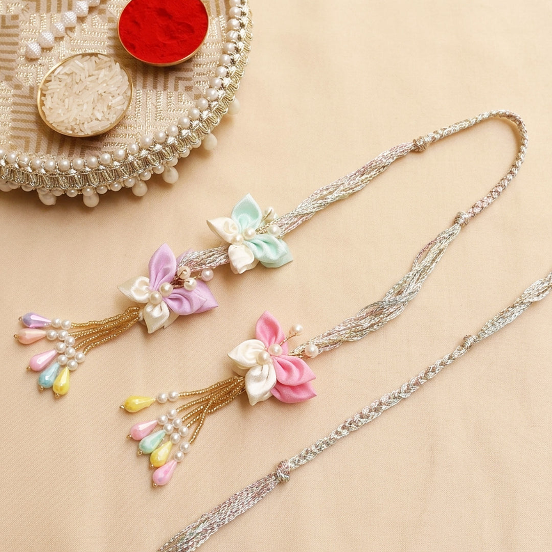 Handmade Colourful Butterfly Design Lumba With Roli Chawal For Kids