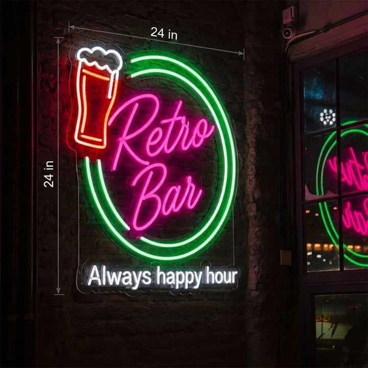 Personalized Photo Bar Neon Light Sign Board With For Lounge Entrance/Decor