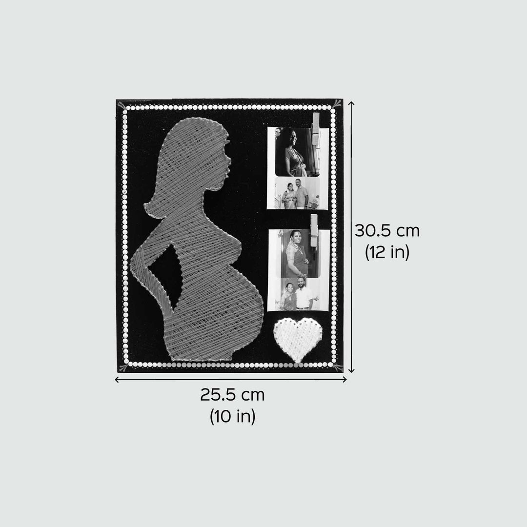 Photo Personalized Handmade String Art Pregnant Mom Theme MDF Wood Decorative Plaque