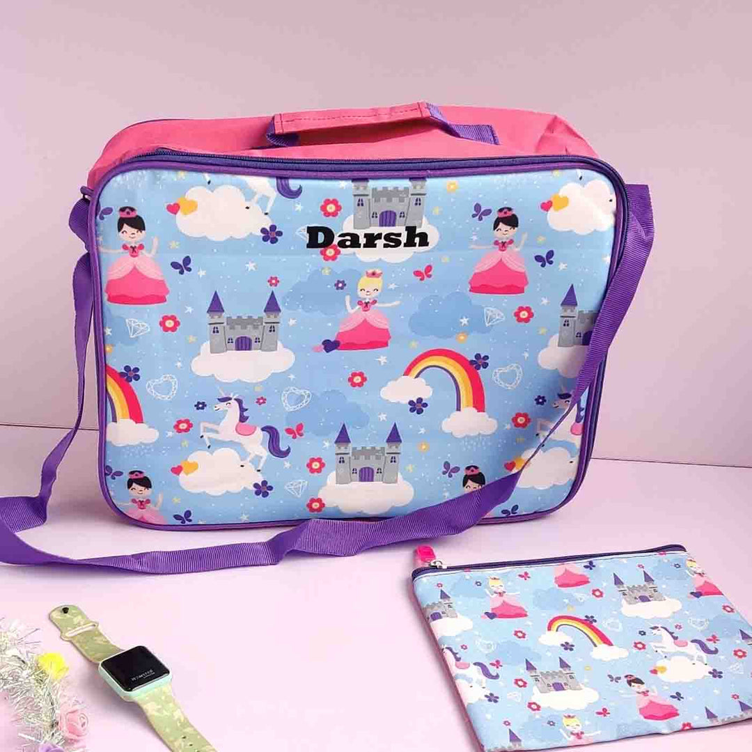 Personalised Printed Overnight Bag with Pouch for Kids