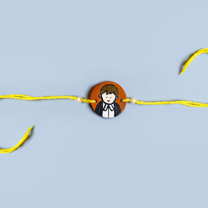 Personalized Lawyer Terracotta Rakhi With Roli Chawal
